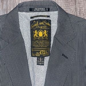 Scotch and Soda Amsterdam pinstriped single button blazer jacket
